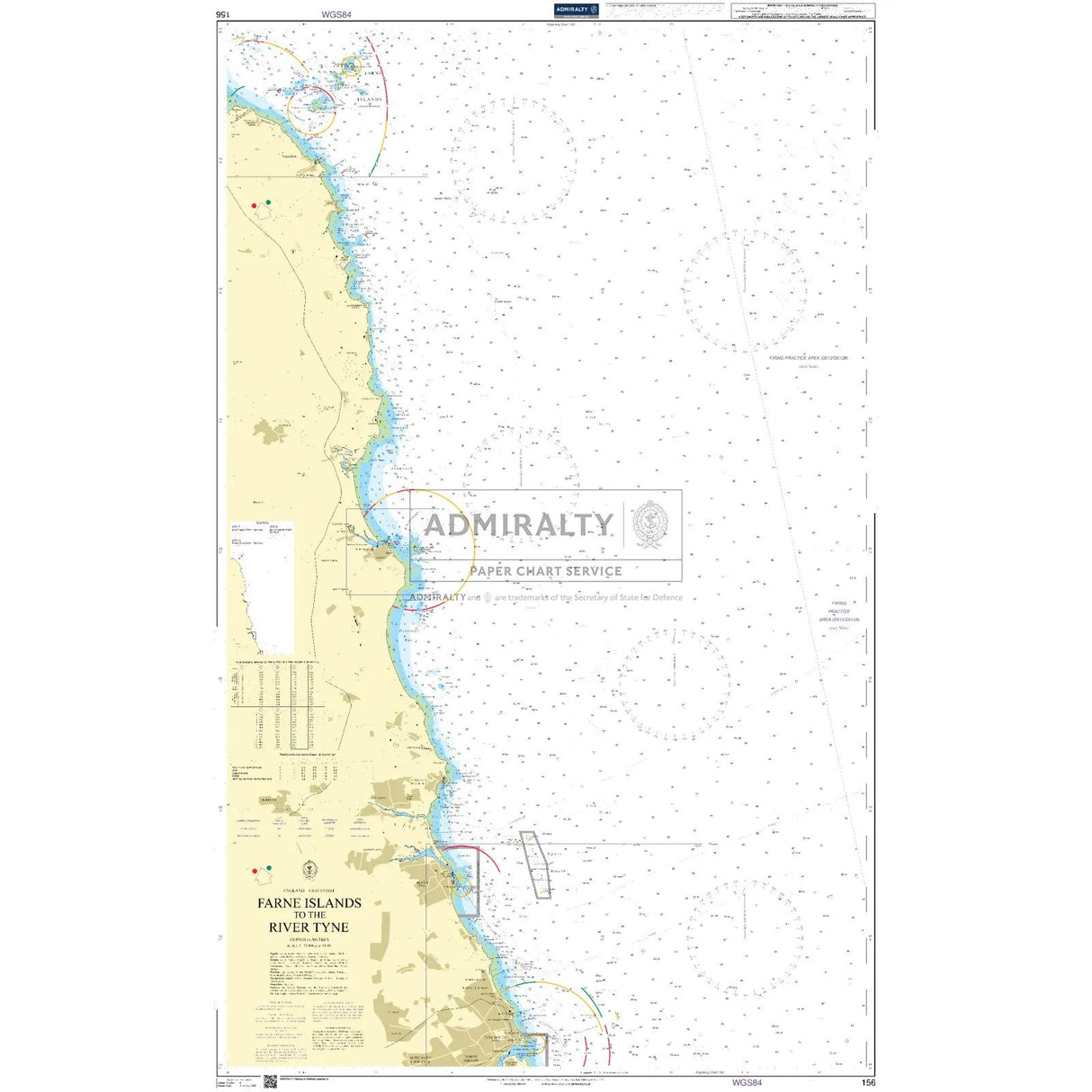 Thumbnail of Admiralty Chart 156: Farne Islands to the River Tyne