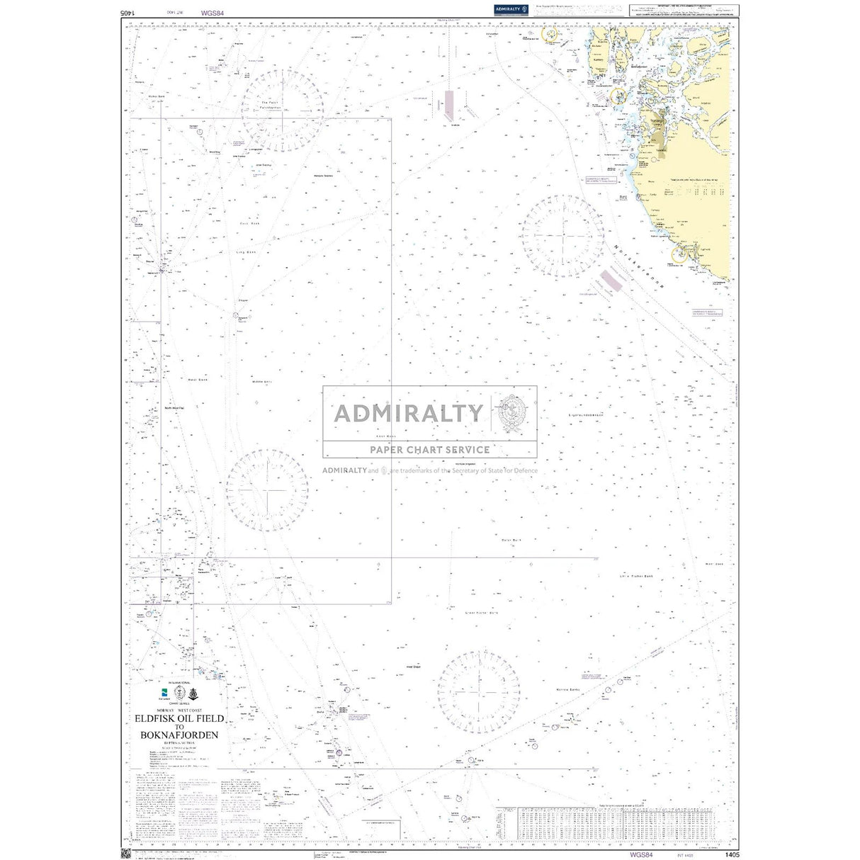 Thumbnail of Admiralty Chart 1405: Eldfisk Oil Field to Boknafjorden