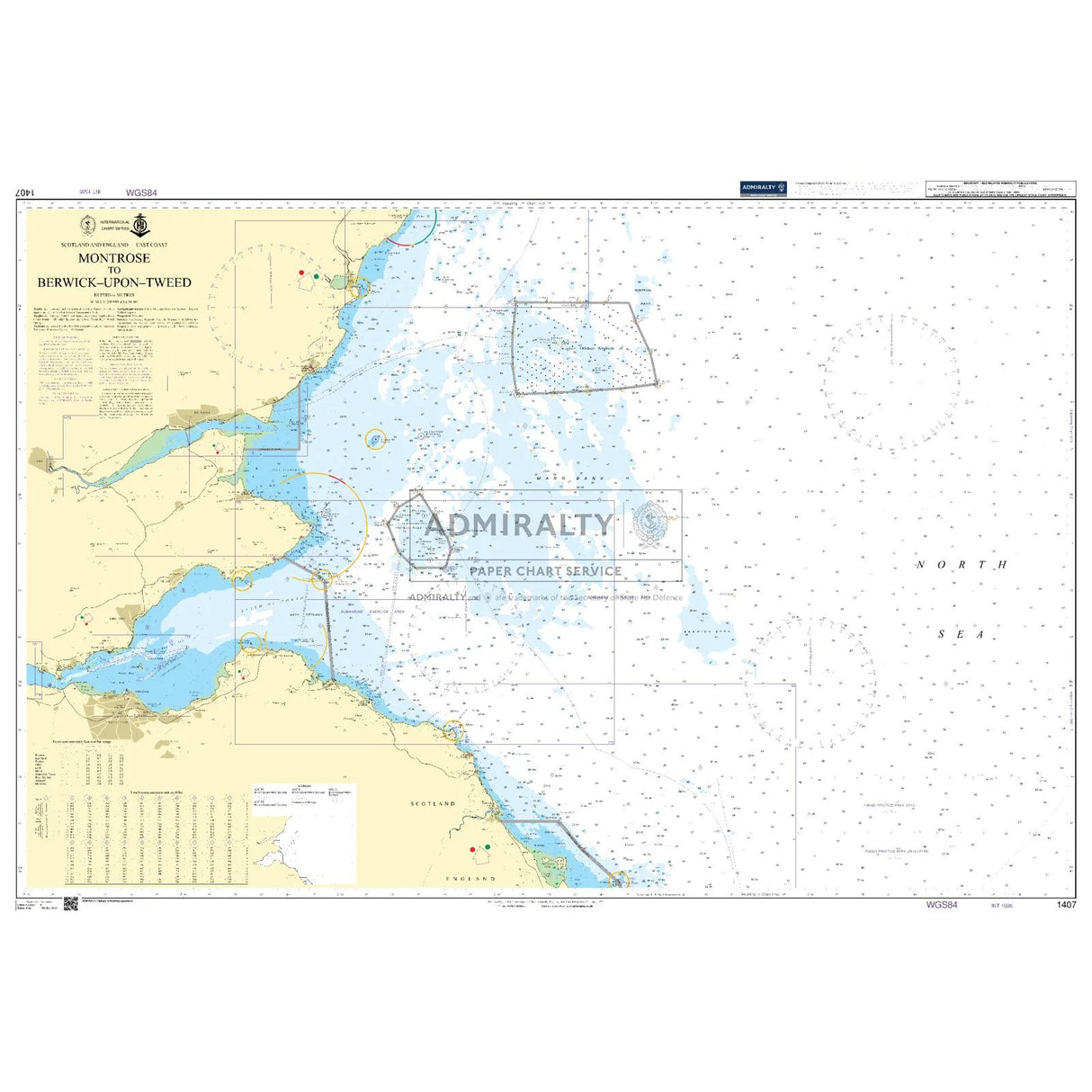 Thumbnail of Admiralty Chart 1407: Montrose to Berwick-upon-Tweed