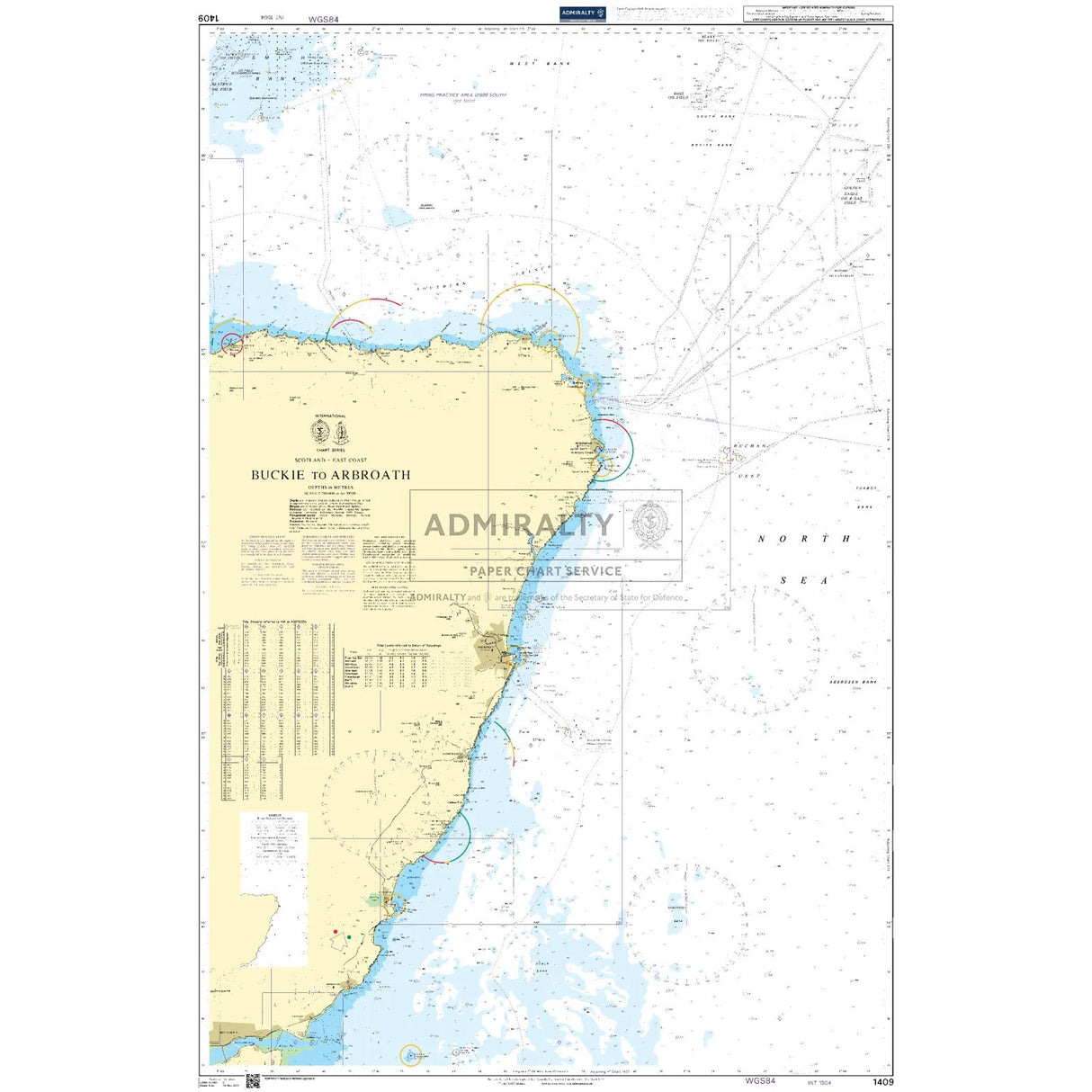 Thumbnail of Admiralty Chart 1409: Buckie to Arbroath