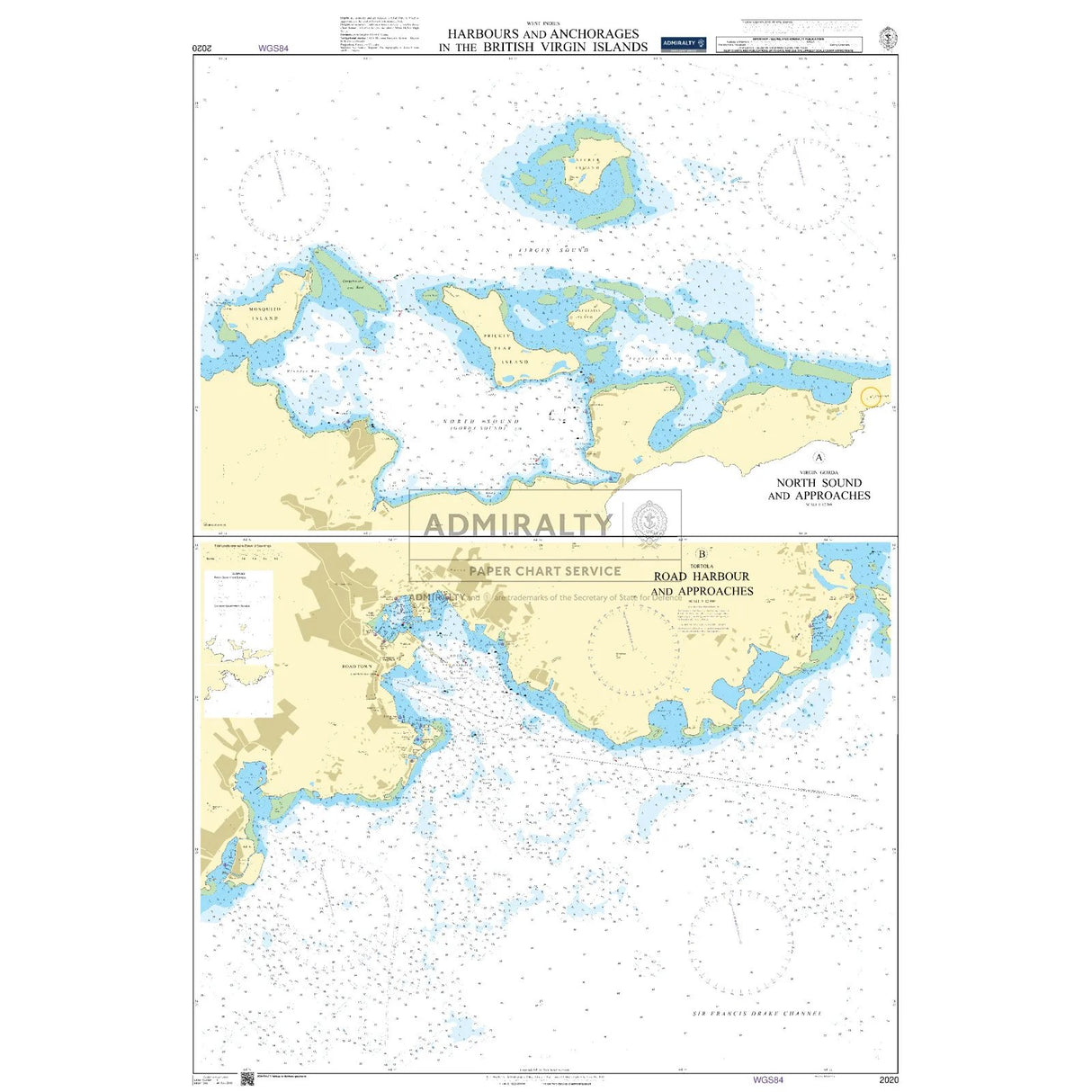 Thumbnail of Admiralty Chart 2020: Harbours and Anchorages in the British Virgin Islands