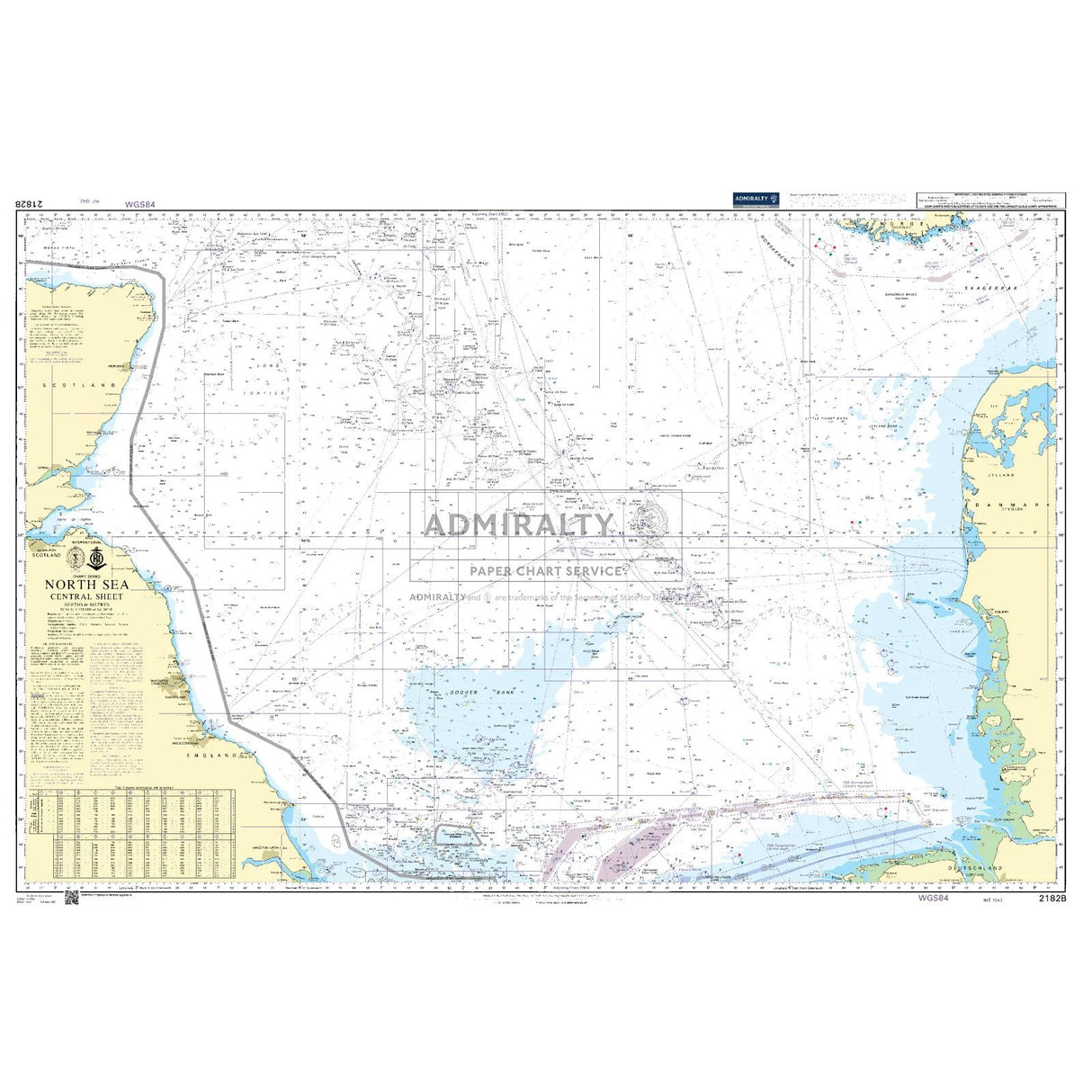 Thumbnail of Admiralty Chart 2182B: North Sea Central Sheet