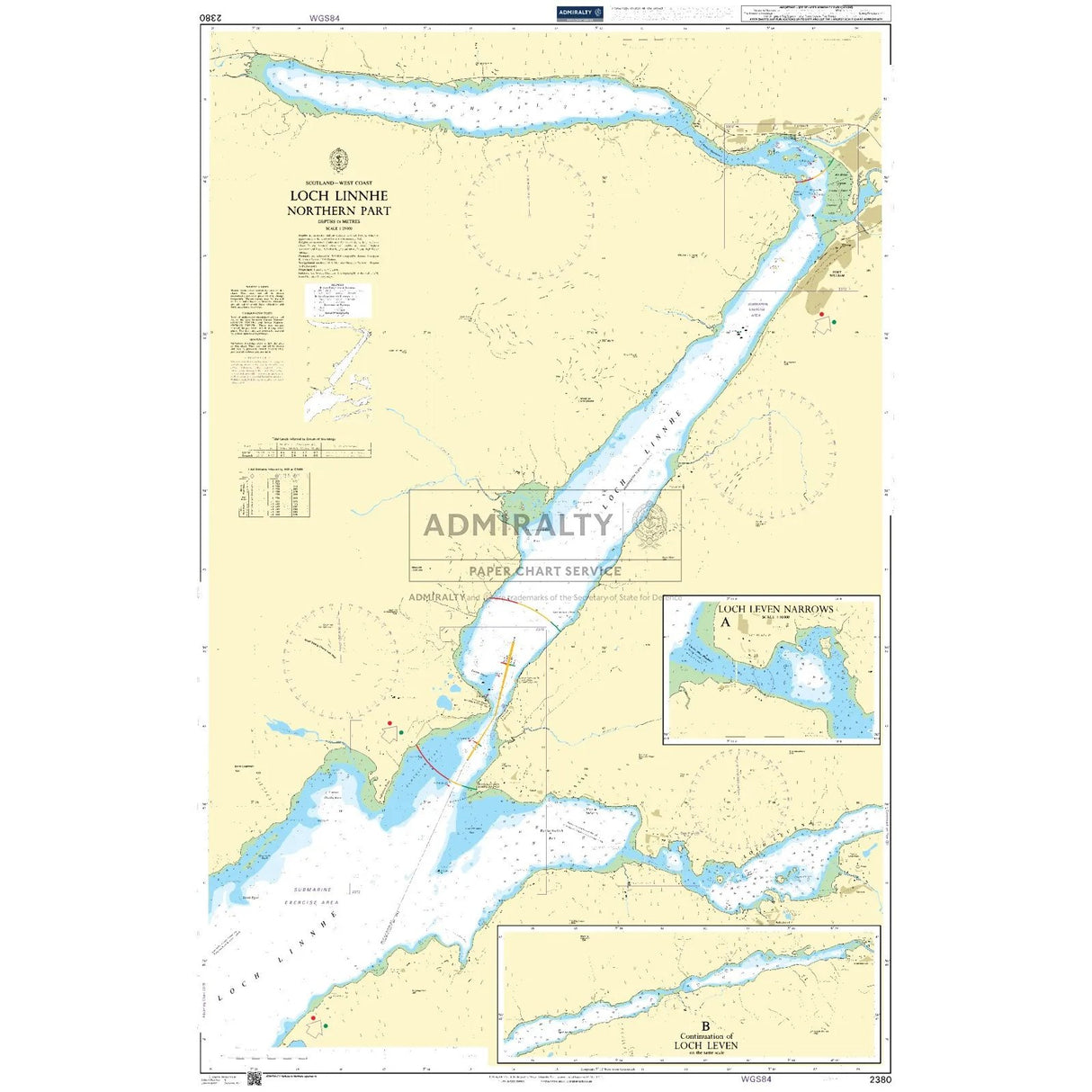 Thumbnail of Admiralty Chart 2380: Loch Linnhe Northern Part