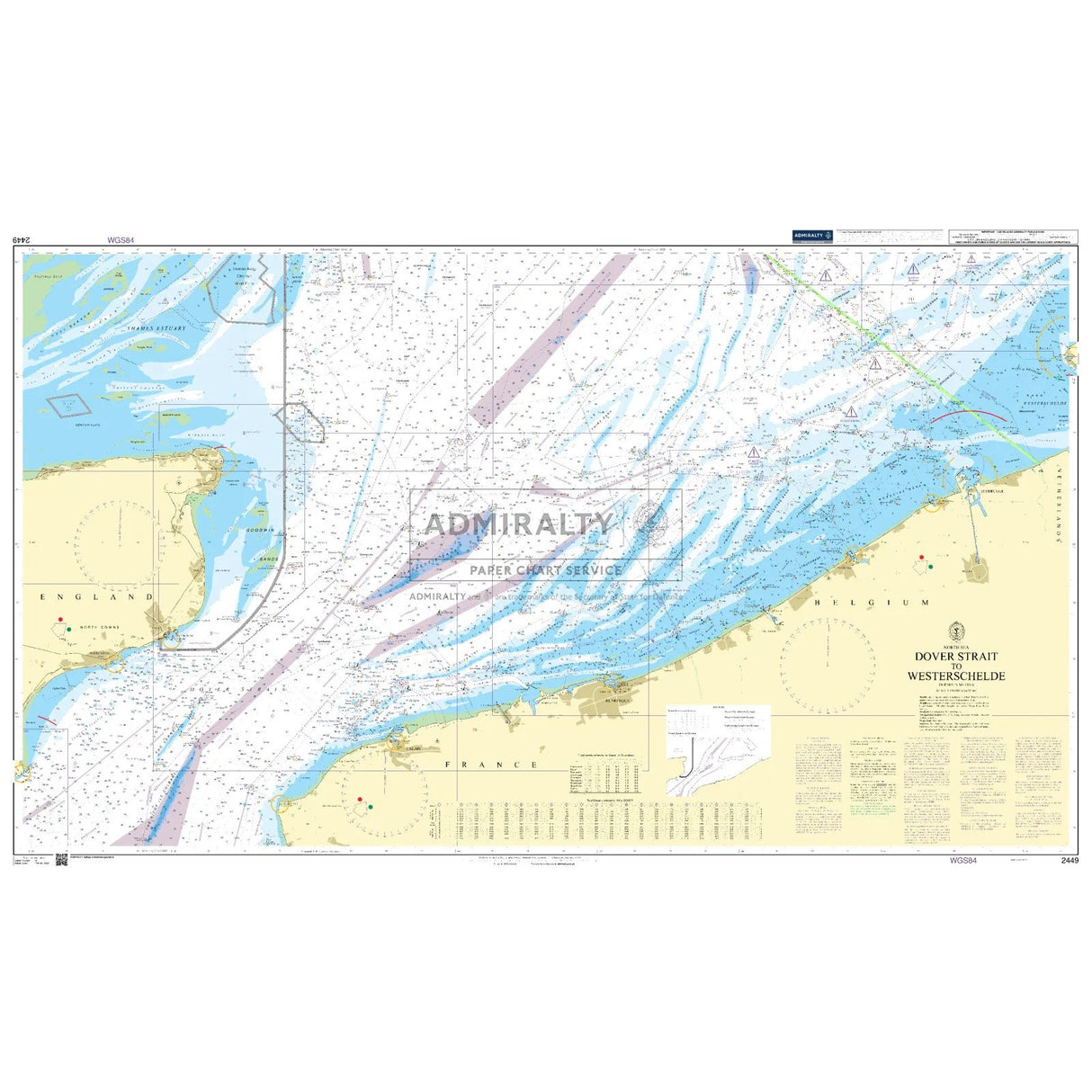 Thumbnail of Admiralty Chart 2449: Dover Strait to Westerschelde