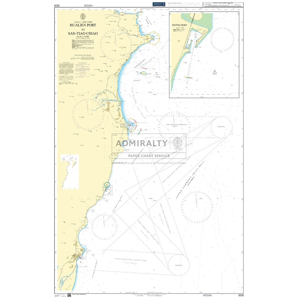 Thumbnail of Admiralty Chart 3235: Hualien Port to San-Tiao Chiao