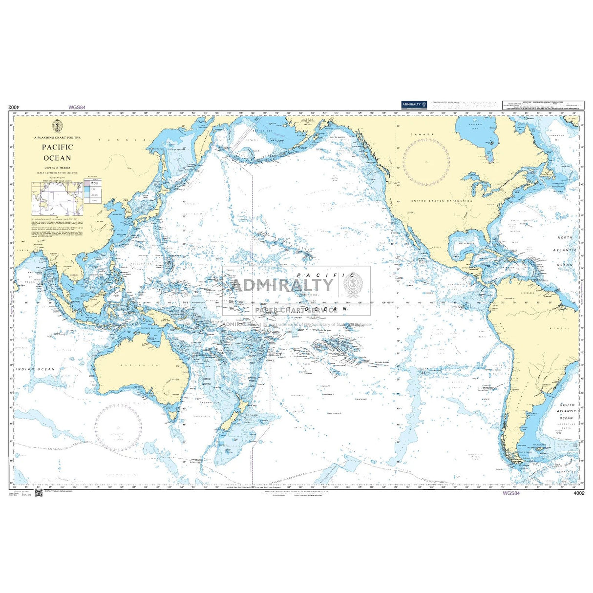 Thumbnail of Admiralty Chart 4002: A Planning Chart for the Pacific Ocean