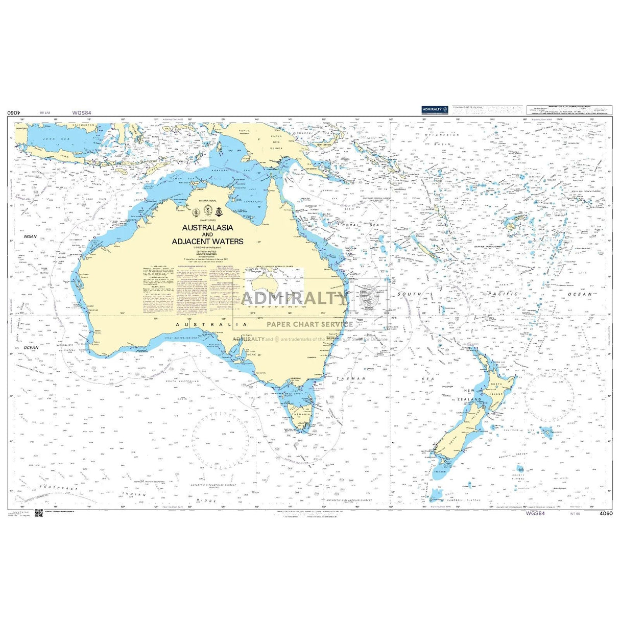 Thumbnail of Admiralty Chart 4060: Australasia and Adjacent Waters