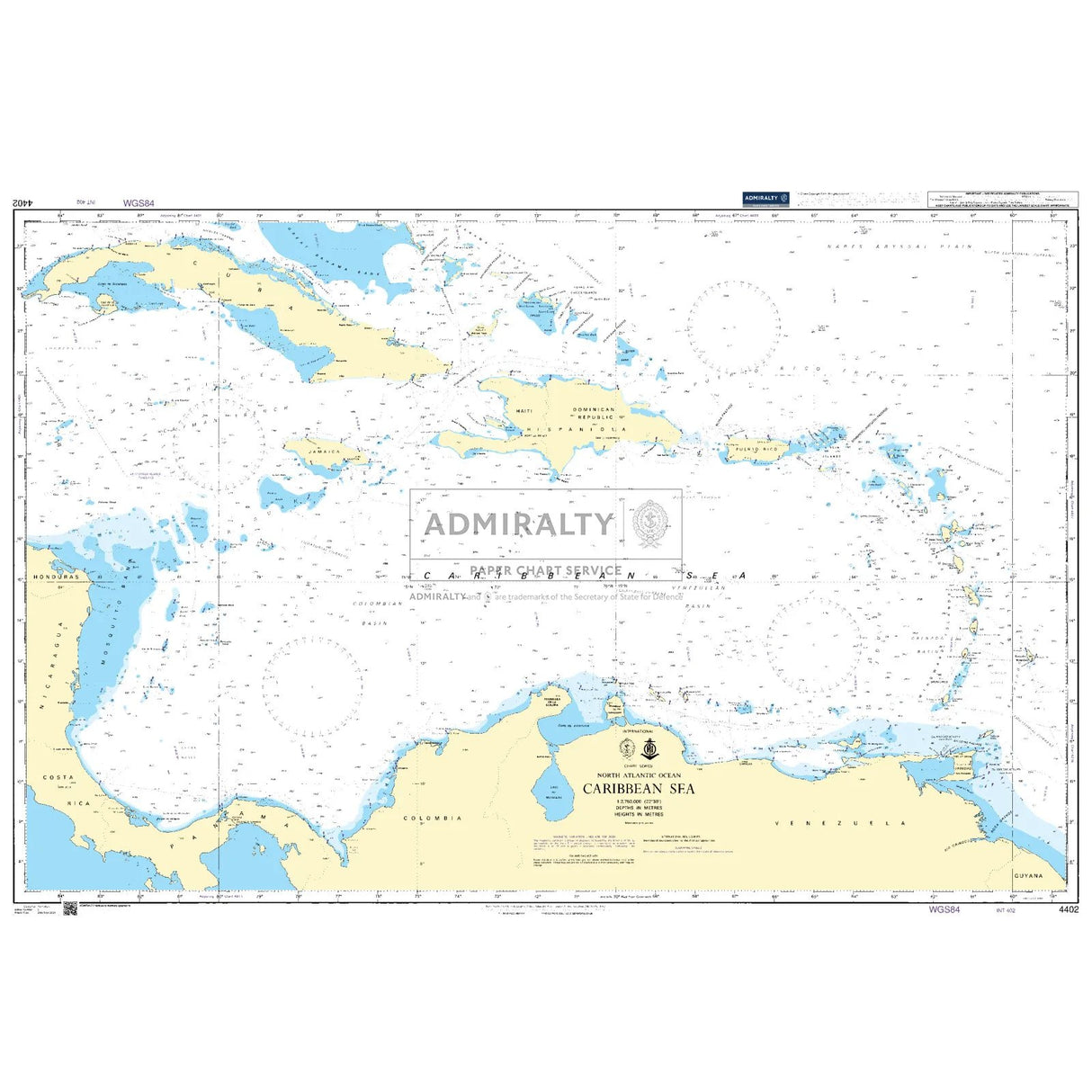 Thumbnail of Admiralty Chart 4402: Caribbean Sea