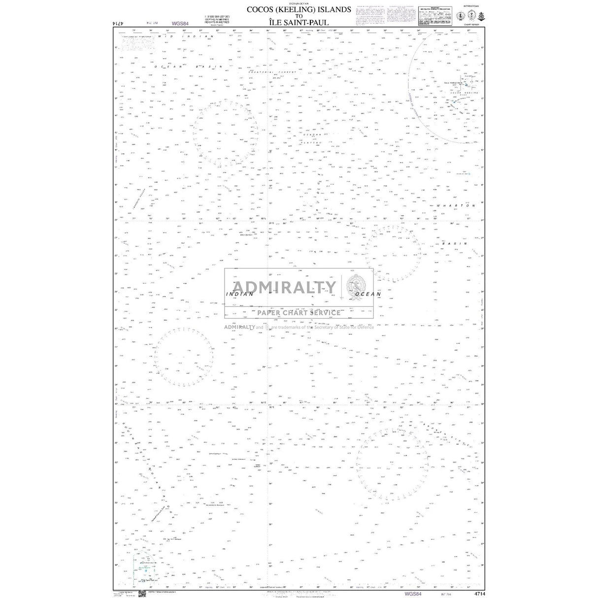 Thumbnail of Admiralty Chart 4714: Cocos (Keeling) Islands to Ile Saint-Paul