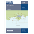 The Imray Chart Y36L | Central Solent (Laminated) from the Imray Y Series is a small format nautical chart that covers the UK waterways of the Solent area at a 1:35,000 scale WGS 84. Updated for March 2024, it includes an inset map and is designed to emphasize mobile downloads and digitally printed on durable paper.