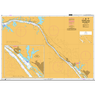 Admiralty Chart CP4: Panama Canal Gaillard Cut by Admiralty details waterways, land areas, depth contours, and navigation aids for safe passage through the canal section. Includes an inset map for enhanced navigation guidance.