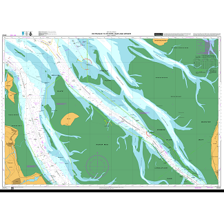 Admiralty Chart DE20: Entrance to Rivers Jade and Weser by Admiralty offers detailed coverage of waterways, channels, sandbanks, and islands with depth marks and navigation symbols for safe navigation in the region.