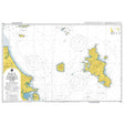 Admiralty Chart NZ522 by Admiralty shows the coastal waters from Paepae-O-Tu / Bream Tail to Kawau Island, including Great Barrier Island (Aotea Island), with land in yellow and navigation markings in white and blue.