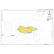 Product image of Admiralty Chart 5 | `Abd Al Kuri to Suqutra (Socotra), featuring navigational markings, depth soundings, and coastal features, essential for safe marine navigation. It could be displayed as an art piece or used for navigation on a boat or ship.