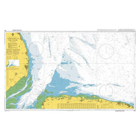 Product image of Admiralty Chart 108 | Approaches to The Wash, featuring navigational markings, depth soundings, and coastal features, essential for safe marine navigation. It could be displayed as an art piece or used for navigation on a boat or ship.