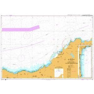 Product image of Admiralty Chart 141 | Approaches to Tanger-Mediterranee, featuring navigational markings, depth soundings, and coastal features, essential for safe marine navigation. It could be displayed as an art piece or used for navigation on a boat or ship.