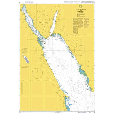 Product image of Admiralty Chart 159 | Suez (As Suways) to Berenice (Barnis), featuring navigational markings, depth soundings, and coastal features, essential for safe marine navigation. It could be displayed as an art piece or used for navigation on a boat or ship.