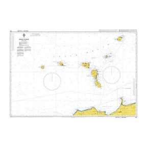 Product image of Admiralty Chart 172 | Isole Eolie, featuring navigational markings, depth soundings, and coastal features, essential for safe marine navigation. It could be displayed as an art piece or used for navigation on a boat or ship.