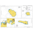 Product image of Admiralty Chart 193 | Islands in the Sicilian Channel, featuring navigational markings, depth soundings, and coastal features, essential for safe marine navigation. It could be displayed as an art piece or used for navigation on a boat or ship.