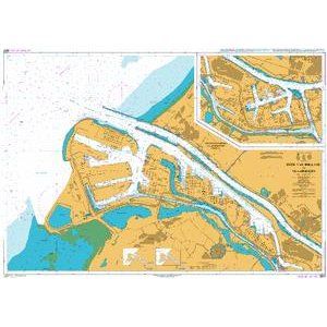 Product image of Admiralty Chart 207 | Hoek Van Holland to Vlaardingen Part A Nieuwe Waterweg and Europoort, featuring navigational markings, depth soundings, and coastal features, essential for safe marine navigation. It could be displayed as an art piece or used for navigation on a boat or ship.