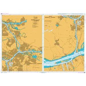 Product image of Admiralty Chart 209 | Krimpen A/D Lek to Moerdijk, featuring navigational markings, depth soundings, and coastal features, essential for safe marine navigation. It could be displayed as an art piece or used for navigation on a boat or ship.