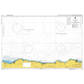 Product image of Admiralty Chart 222 | Buckie to Fraserburgh, featuring navigational markings, depth soundings, and coastal features, essential for safe marine navigation. It could be displayed as an art piece or used for navigation on a boat or ship.