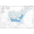 Product image of Admiralty Chart 266 | North Sea Offshore Charts Sheet 11, featuring navigational markings, depth soundings, and coastal features, essential for safe marine navigation. It could be displayed as an art piece or used for navigation on a boat or ship.