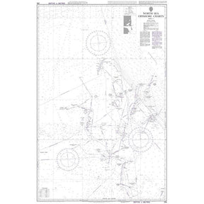 Product image of Admiralty Chart 295 | North Sea Offshore Charts Sheet 1, featuring navigational markings, depth soundings, and coastal features, essential for safe marine navigation. It could be displayed as an art piece or used for navigation on a boat or ship.