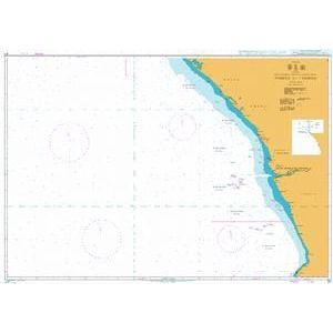 Product image of Admiralty Chart 311 | Gamba to Luanda, featuring navigational markings, depth soundings, and coastal features, essential for safe marine navigation. It could be displayed as an art piece or used for navigation on a boat or ship.