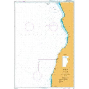 Product image of Admiralty Chart 312 | Luanda to Baia dos Tigres, featuring navigational markings, depth soundings, and coastal features, essential for safe marine navigation. It could be displayed as an art piece or used for navigation on a boat or ship.