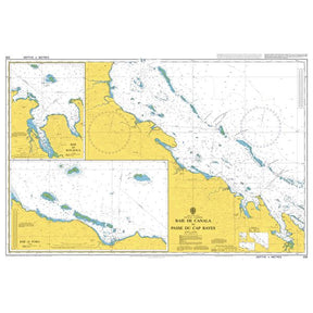 Product image of Admiralty Chart 339 | Baie de Canala to Passe du Cap Bayes, featuring navigational markings, depth soundings, and coastal features, essential for safe marine navigation. It could be displayed as an art piece or used for navigation on a boat or ship.
