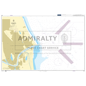 Product image of Admiralty Chart 363 | Tampico, featuring navigational markings, depth soundings, and coastal features, essential for safe marine navigation. It could be displayed as an art piece or used for navigation on a boat or ship.