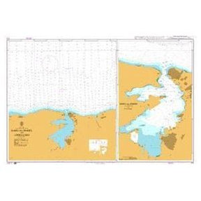 Product image of Admiralty Chart 410 | Bahia del Mariel and Approaches, featuring navigational markings, depth soundings, and coastal features, essential for safe marine navigation. It could be displayed as an art piece or used for navigation on a boat or ship.