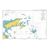 Product image of Admiralty Chart 440 | North Eastern Approaches to Fiji Islands, featuring navigational markings, depth soundings, and coastal features, essential for safe marine navigation. It could be displayed as an art piece or used for navigation on a boat or ship.