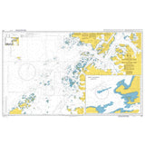 Product image of Admiralty Chart 446 | Anvers Island to Renaud Island, featuring navigational markings, depth soundings, and coastal features, essential for safe marine navigation. It could be displayed as an art piece or used for navigation on a boat or ship.