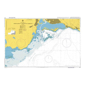 Product image of Admiralty Chart 456 | Approaches to Kingston Harbour, featuring navigational markings, depth soundings, and coastal features, essential for safe marine navigation. It could be displayed as an art piece or used for navigation on a boat or ship.