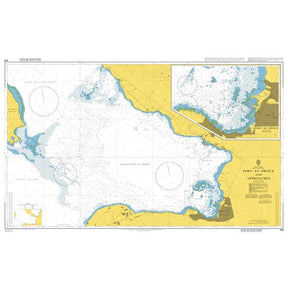 Product image of Admiralty Chart 466 | Port-au-Prince and Approaches, featuring navigational markings, depth soundings, and coastal features, essential for safe marine navigation. It could be displayed as an art piece or used for navigation on a boat or ship.