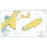 Product image of Admiralty Chart 477 | Tobago and Approaches, featuring navigational markings, depth soundings, and coastal features, essential for safe marine navigation. It could be displayed as an art piece or used for navigation on a boat or ship.