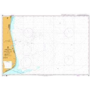 Product image of Admiralty Chart 496 | Approaches to Porto do Acu, featuring navigational markings, depth soundings, and coastal features, essential for safe marine navigation. It could be displayed as an art piece or used for navigation on a boat or ship.