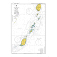 Product image of Admiralty Chart 597 | Saint Vincent to Grenada, featuring navigational markings, depth soundings, and coastal features, essential for safe marine navigation. It could be displayed as an art piece or used for navigation on a boat or ship.