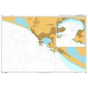 Product image of Admiralty Chart 656 | Acapulco and Approaches, featuring navigational markings, depth soundings, and coastal features, essential for safe marine navigation. It could be displayed as an art piece or used for navigation on a boat or ship.