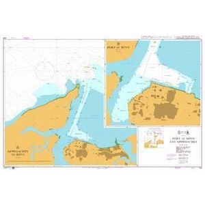 Product image of Admiralty Chart 659 | Port of Soyo and Approaches, featuring navigational markings, depth soundings, and coastal features, essential for safe marine navigation. It could be displayed as an art piece or used for navigation on a boat or ship.