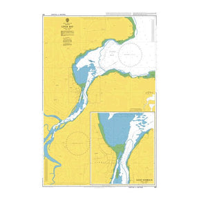Product image of Admiralty Chart 681 | Lindi Bay, featuring navigational markings, depth soundings, and coastal features, essential for safe marine navigation. It could be displayed as an art piece or used for navigation on a boat or ship.