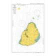 Product image of Admiralty Chart 711 | Mauritius, featuring navigational markings, depth soundings, and coastal features, essential for safe marine navigation. It could be displayed as an art piece or used for navigation on a boat or ship.