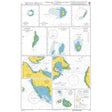 Product image of Admiralty Chart 724 | Anchorages in the Seychelles Group and Outlying Islands, featuring navigational markings, depth soundings, and coastal features, essential for safe marine navigation. It could be displayed as an art piece or used for navigation on a boat or ship.