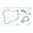 Product image of Admiralty Chart 725 | Plans in Chagos Archipelago, featuring navigational markings, depth soundings, and coastal features, essential for safe marine navigation. It could be displayed as an art piece or used for navigation on a boat or ship.