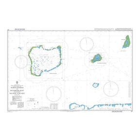 Product image of Admiralty Chart 727 | Peros Banhos to Blenheim Reef including Nelson's Island, featuring navigational markings, depth soundings, and coastal features, essential for safe marine navigation. It could be displayed as an art piece or used for navigation on a boat or ship.