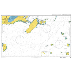 Product image of Admiralty Chart 751 | Koro Island to Northern Lau Group, featuring navigational markings, depth soundings, and coastal features, essential for safe marine navigation. It could be displayed as an art piece or used for navigation on a boat or ship.