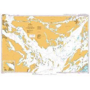 Product image of Admiralty Chart 831 | Namdofjarden, featuring navigational markings, depth soundings, and coastal features, essential for safe marine navigation. It could be displayed as an art piece or used for navigation on a boat or ship.