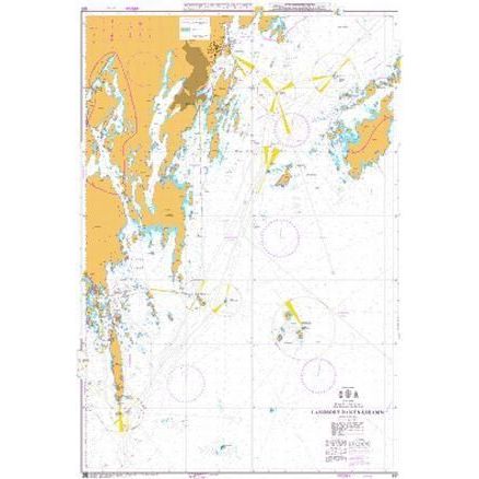 Product image of Admiralty Chart 837 | Landsort to Nynashamn, featuring navigational markings, depth soundings, and coastal features, essential for safe marine navigation. It could be displayed as an art piece or used for navigation on a boat or ship.